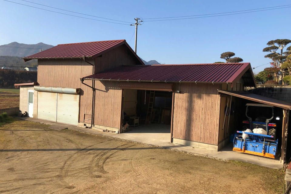 農機具小屋スレート改修工事の画像
