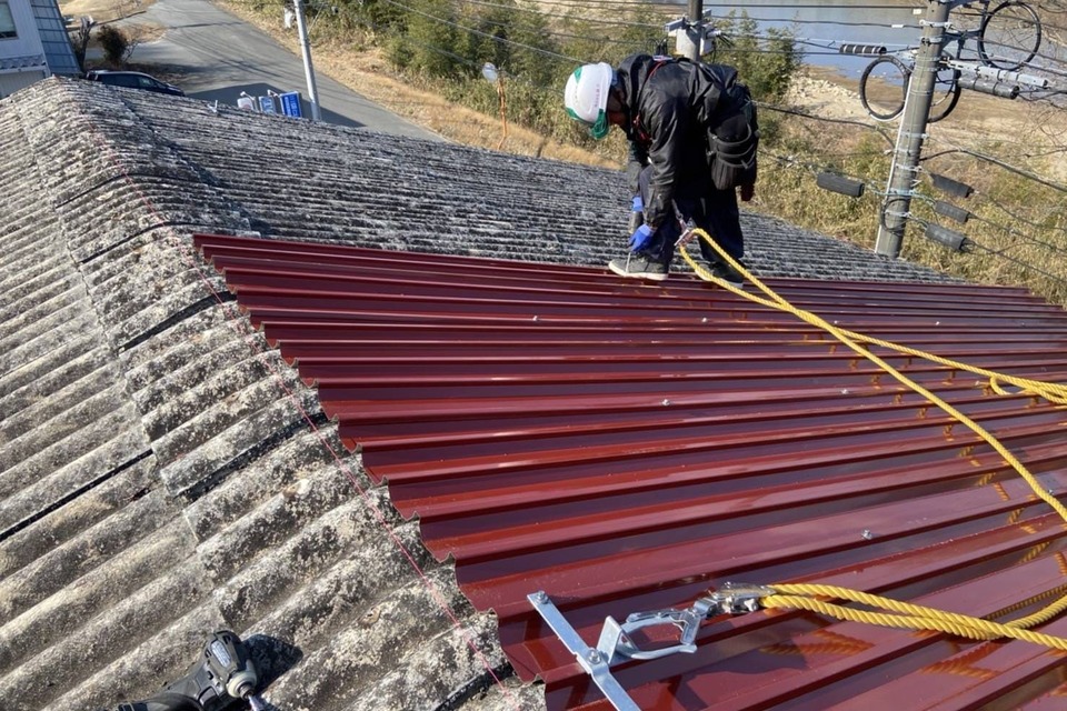 スレートのカバー工法1の画像
