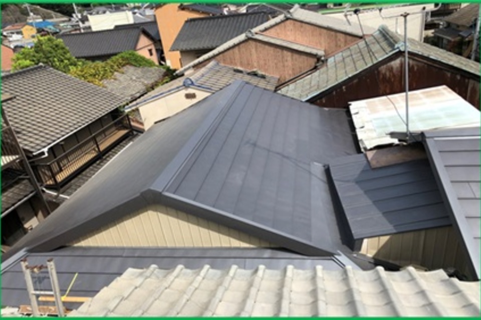 屋根瓦→横暖ルーフへ葺き替えの画像