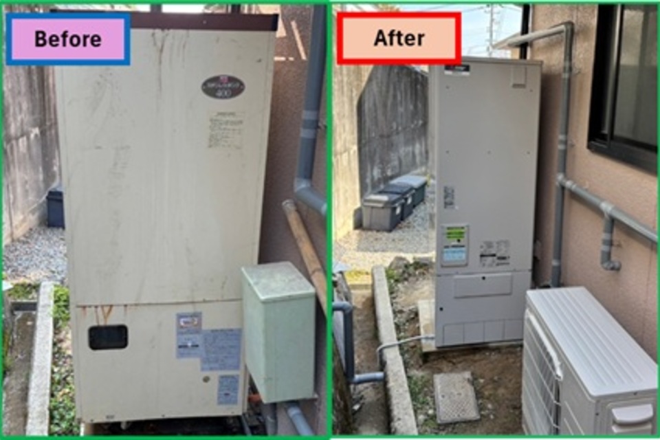 エコキュートのリフォーム（新品へ交換）の画像